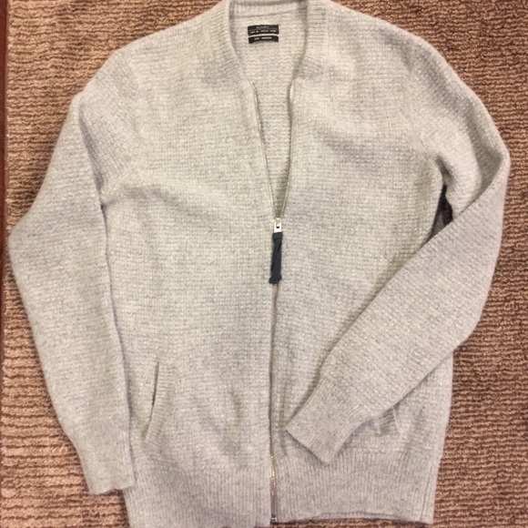 All Saints Sweaters - Gray All Saints full-zip wool sweater